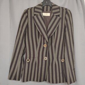 ❤️CLAIRE PARIS Designer Runway Blazer +Silk Bib Size Small / 36